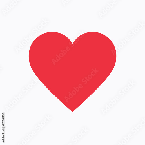 vector heart in white background