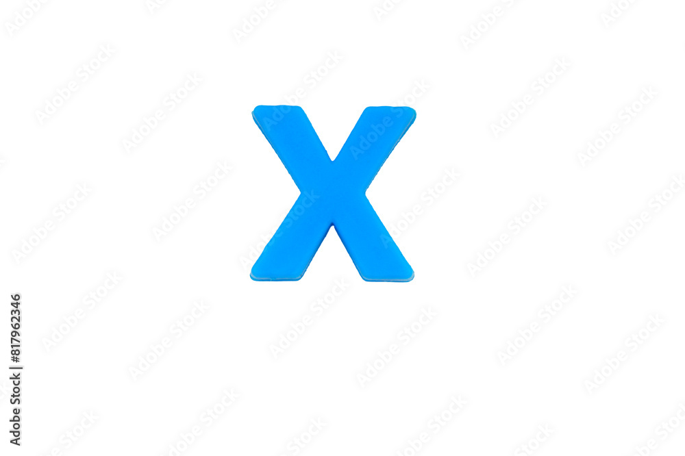 Blue letter 'X' isolate no white background.png