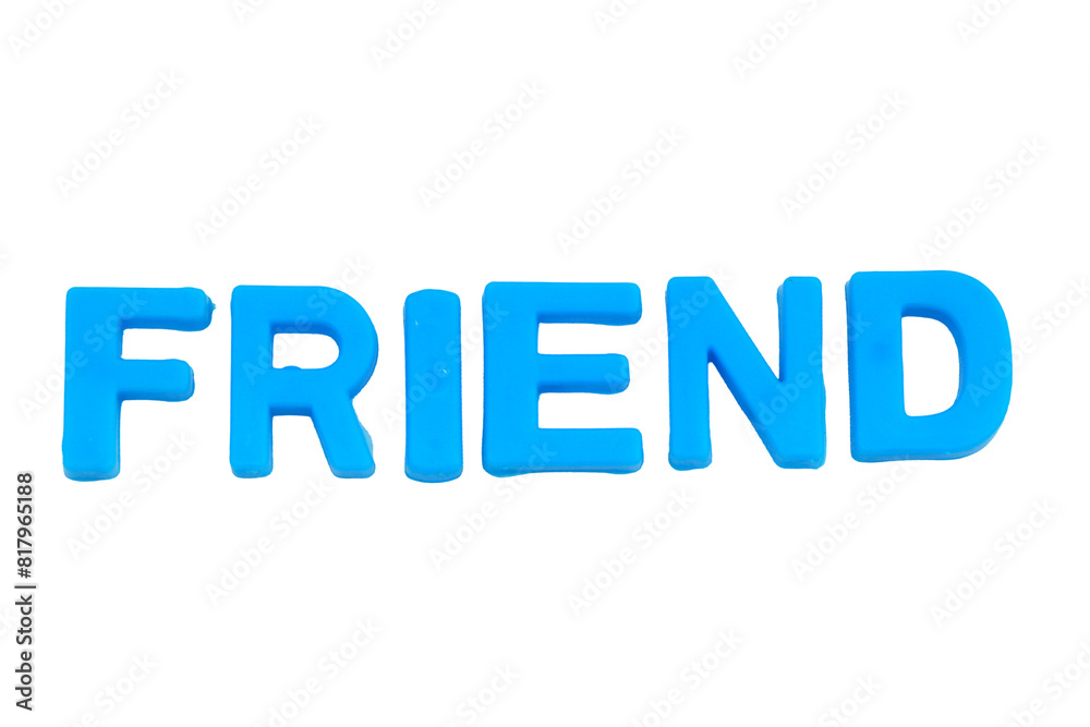 Blue Letters FRIEND isolate no white background.png Blue Letters FRIEND isolate no white background.png