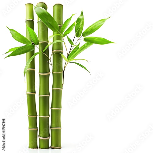 a photo of Bamboo, isolated on white background.