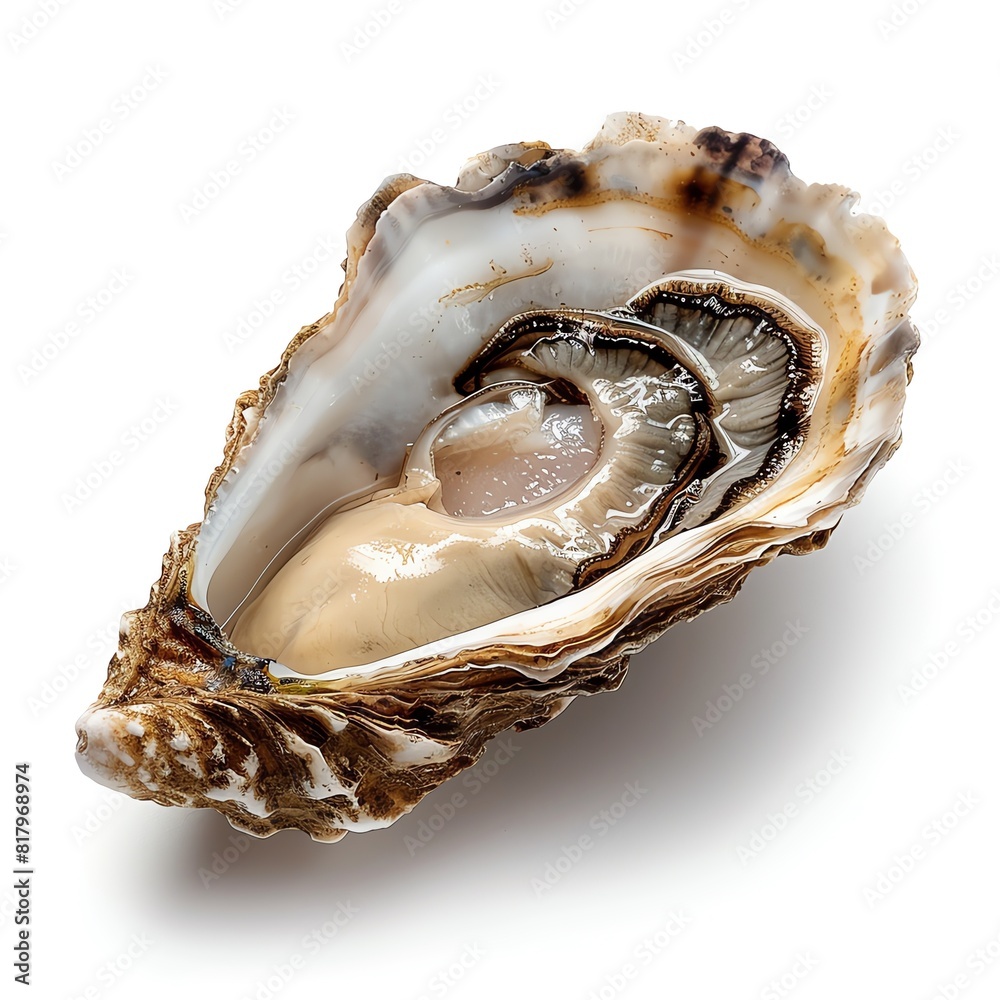 a photo of Oyster, isolated on white background. a photo of Oyster, isolated on white background.