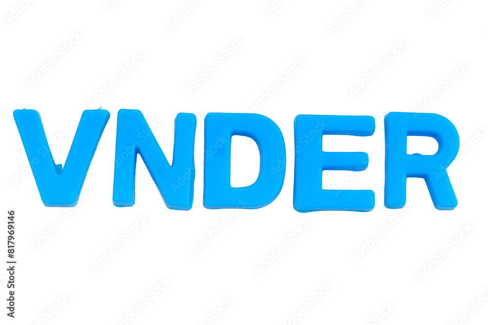 Blue Letters VNDER isolate no white background.png Blue Letters VNDER isolate no white background.png