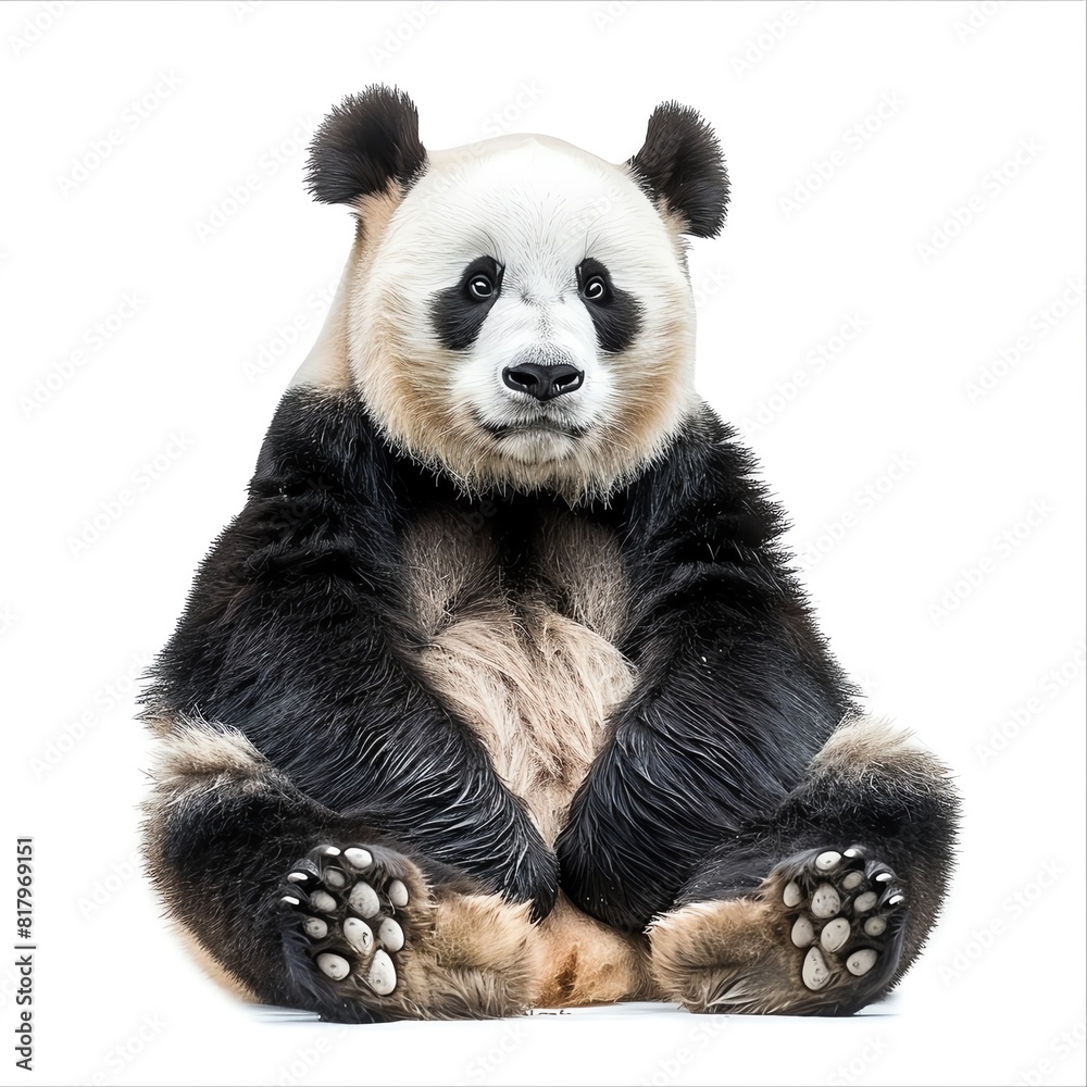 a photo of Panda, isolated on white background. a photo of Panda, isolated on white background.