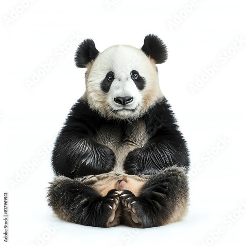 a photo of Panda, isolated on white background.