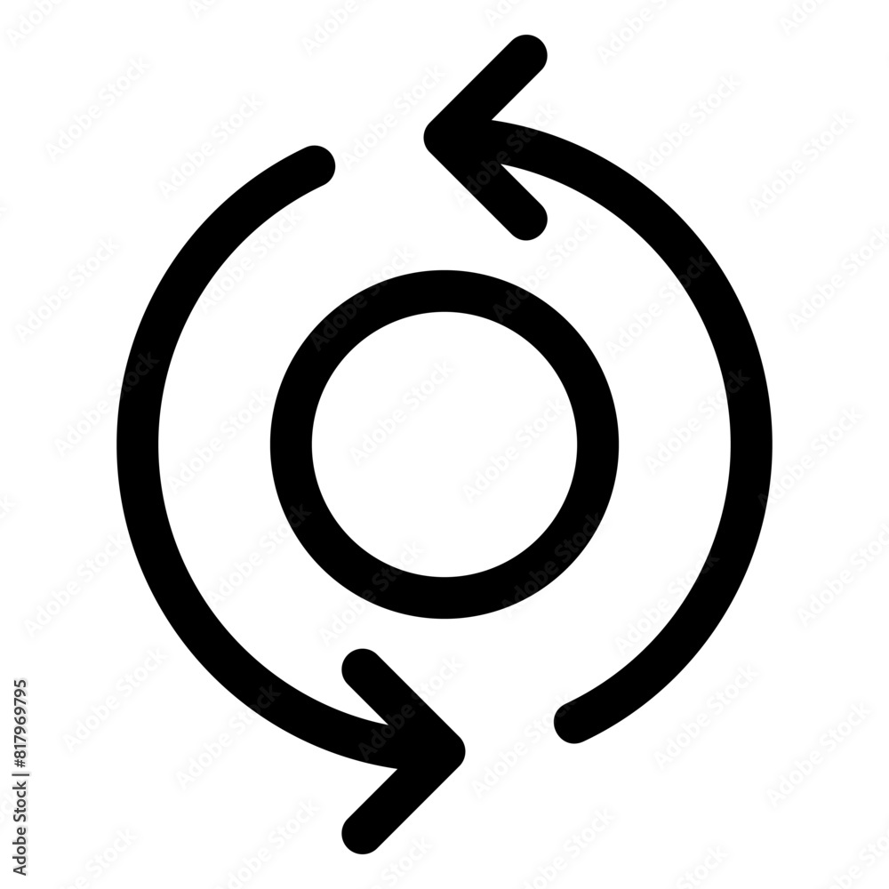 synchronize line icon isolated on white background synchronize line icon isolated on white background