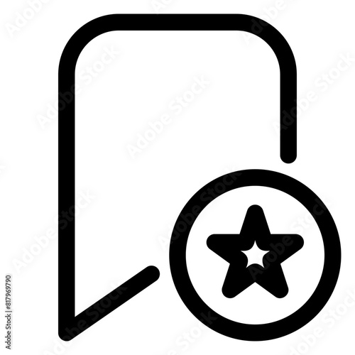 favorites line icon isolated on white background