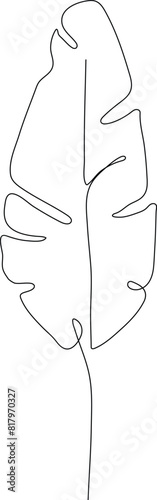 Boho Banana Leaf Silhouette: Vector Illustration