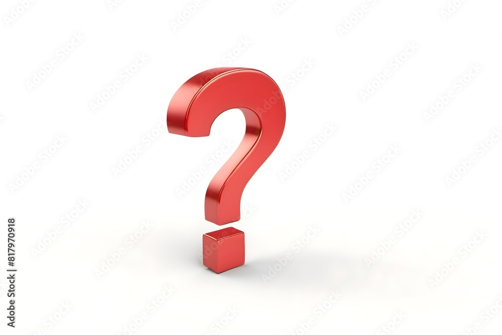 Red question mark 3D symbol isolated on a white background for learning, guidance, tip, question, q&a, answer, advice, instruction, information concept. Red question mark 3D symbol isolated on a white background for learning, guidance, tip, question, q&a, answer, advice, instruction, information concept.