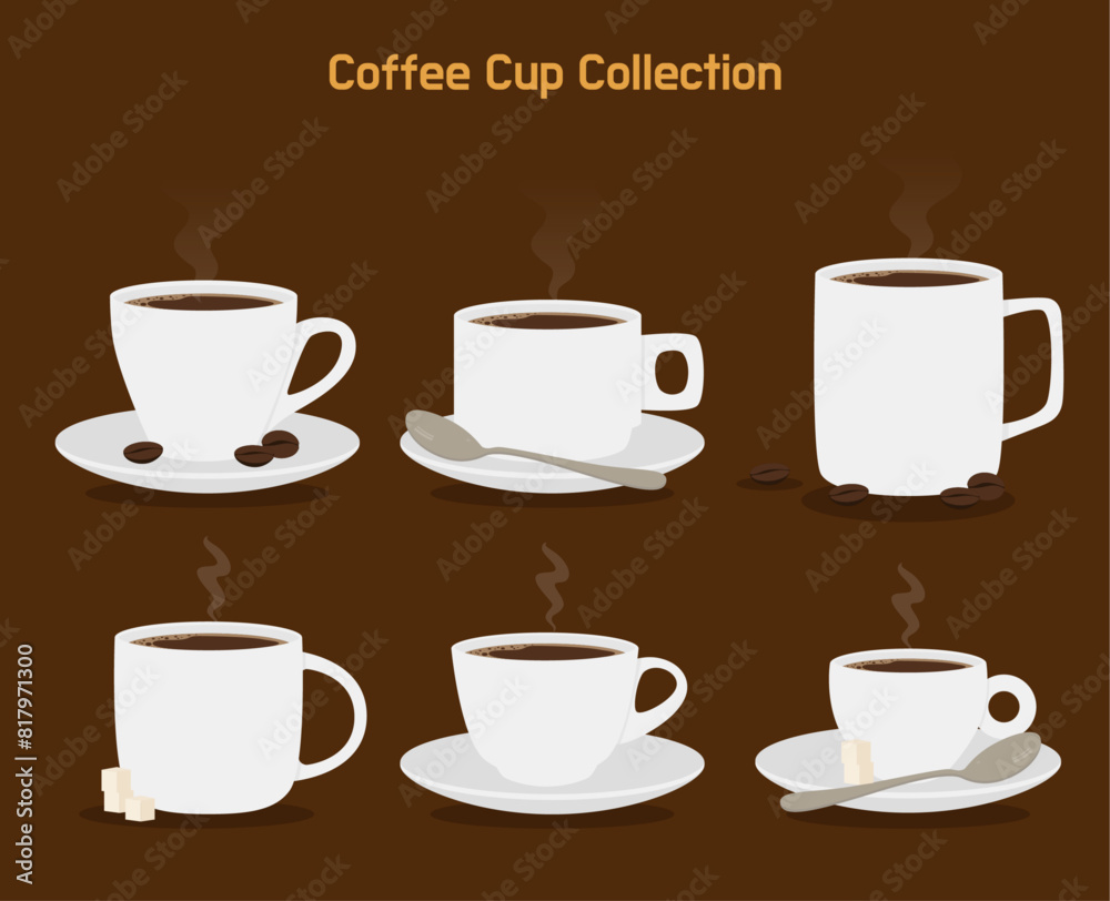 Obraz premium 머그잔에 담긴 커피 컬렉션