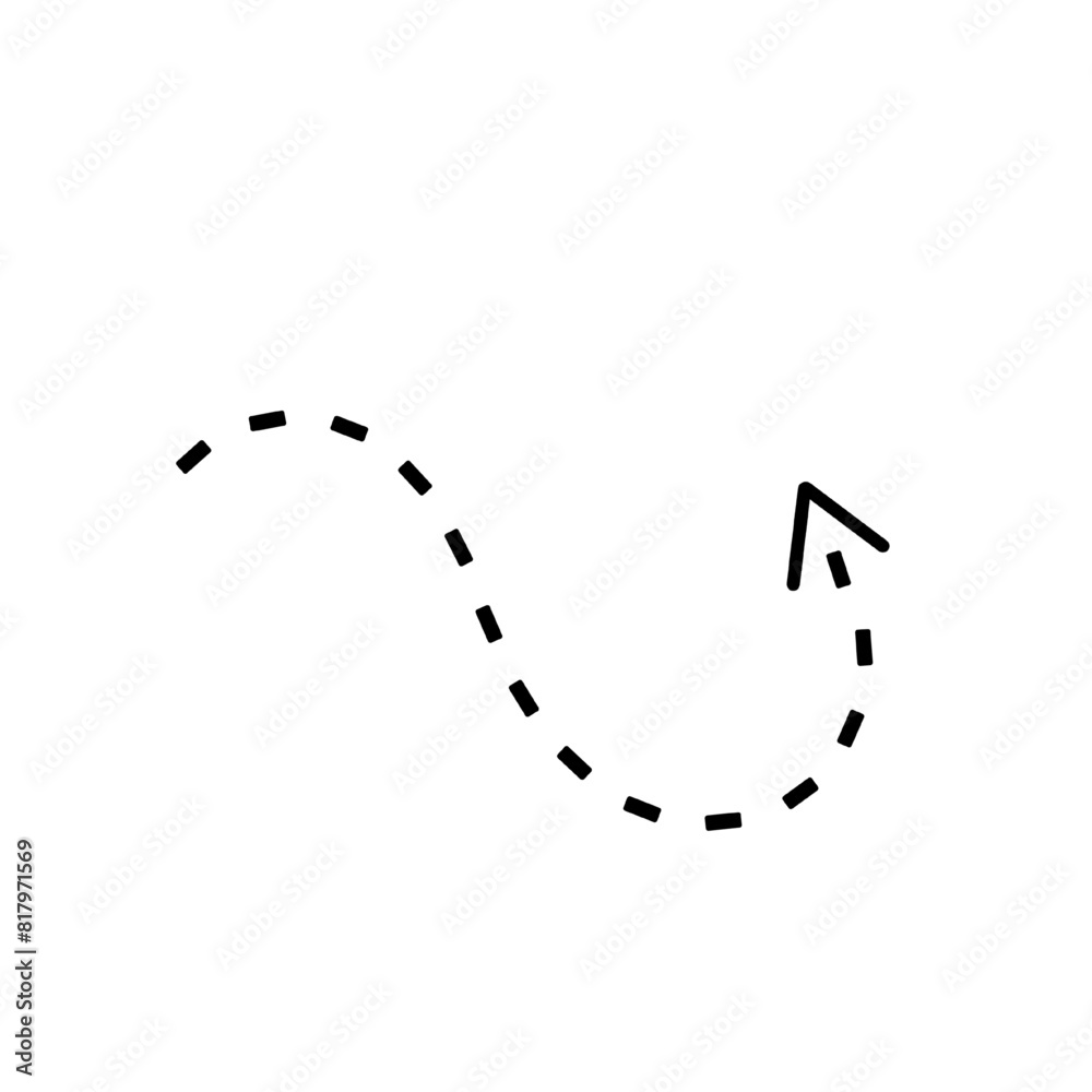 arrow with dashed line isolated on white and transparent background. black arrow hand drawn paint icon. simple dash arrow arrow with dashed line isolated on white and transparent background. black arrow hand drawn paint icon. simple dash arrow