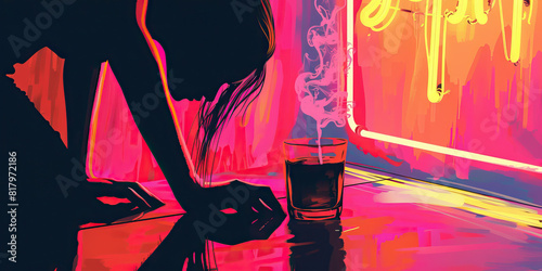 Alone with Temptation: The Toll of Alcoholism in the Shadows of a Bar