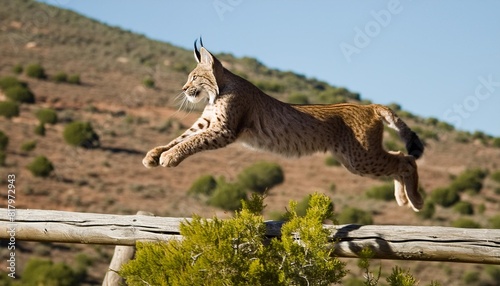 iberian lynx jump