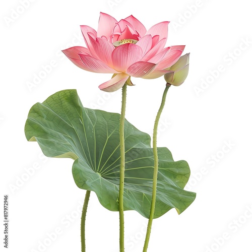 Photo of Lotus  Isolate on white background