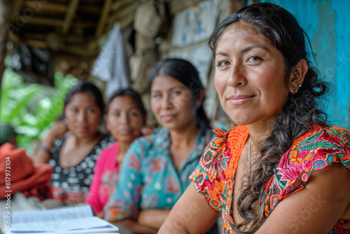 Indigenous Women Gathering in Rural Community Setting photo