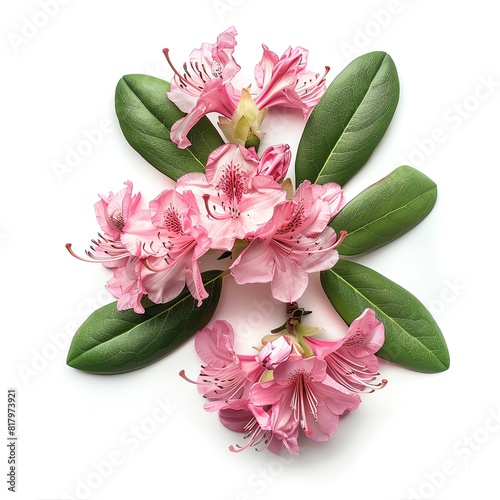 Photo of Rhododendron, Isolate on white background photo