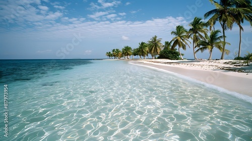 Beach , crystal clear turquoise water