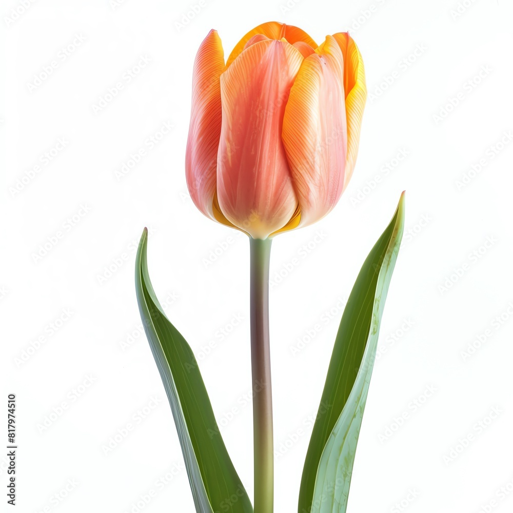 Photo of Tulip, Isolate on white background Photo of Tulip, Isolate on white background