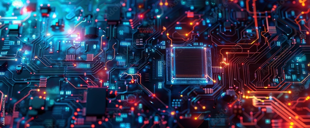 Technology Abstract, Virtual Processing Circuits, Technology Abstract Background Technology Abstract, Virtual Processing Circuits, Technology Abstract Background
