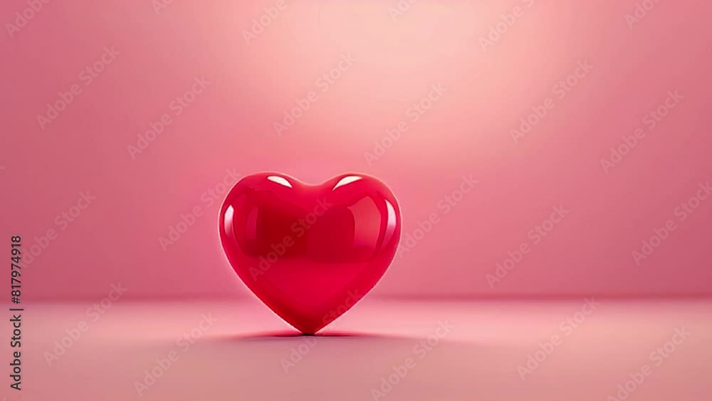 Red moving hearts or moving cinematic love on beautiful background for content creation Red moving hearts or moving cinematic love on beautiful background for content creation
