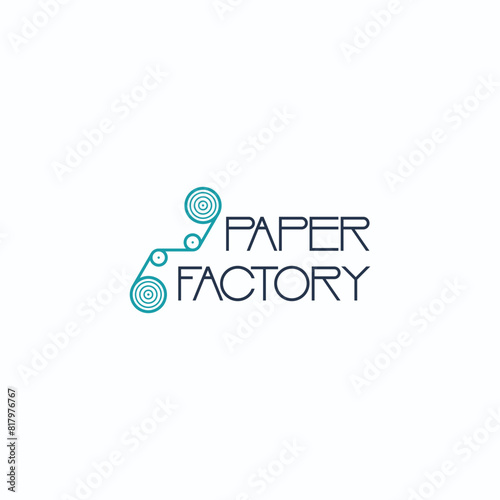 
illustration depicting sheets of paper as a symbol or logo. Paper factory