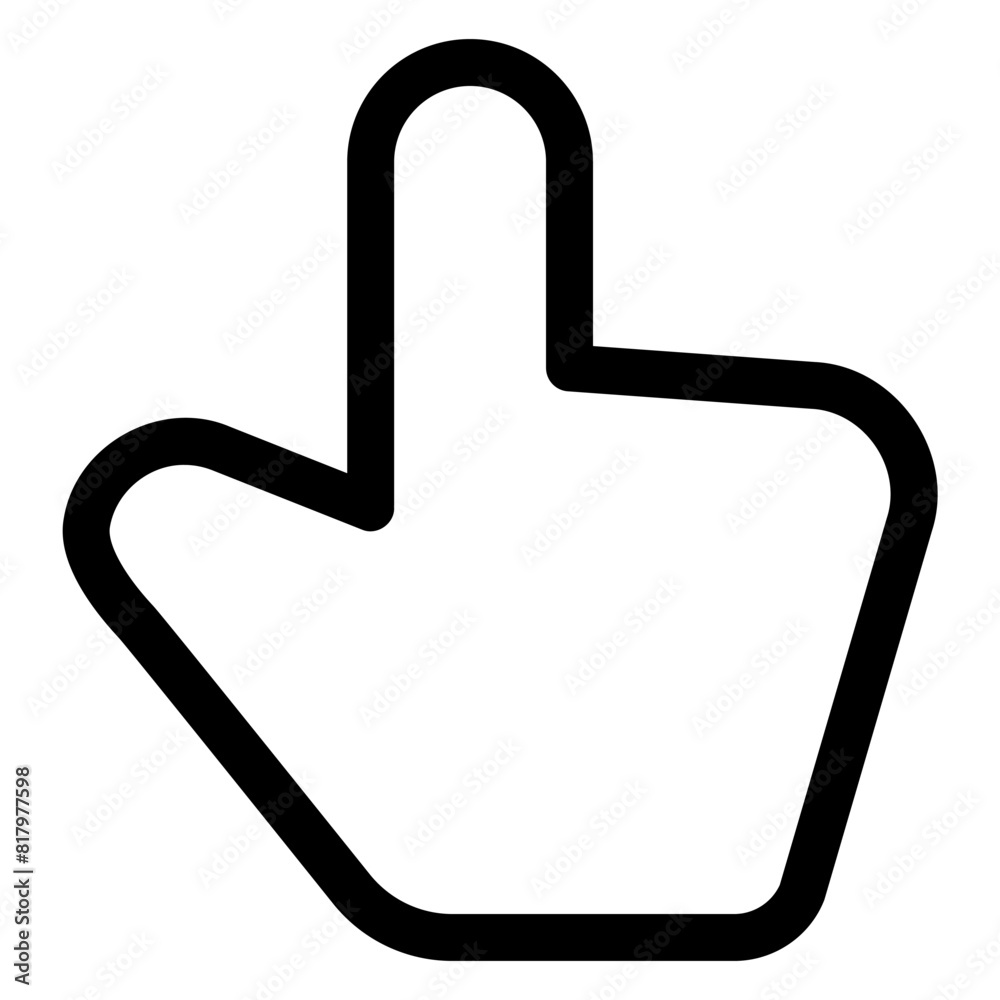 hand line icon isolated on white background hand line icon isolated on white background