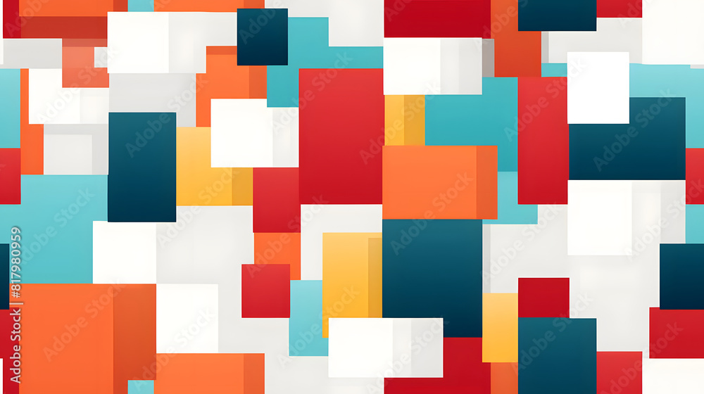 flat pattern of abstract blocks pattern geometric shapes design poster background