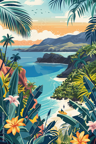 Island Odyssey - Gal  pagos Archipelago Illustration