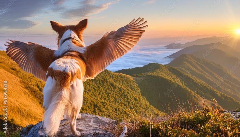 surrender to the enchantment of the impossible as dogs take flight ...