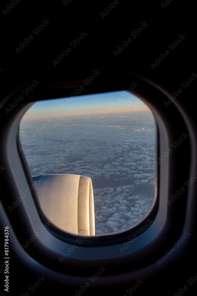 View from an airplane window. View from an airplane window.