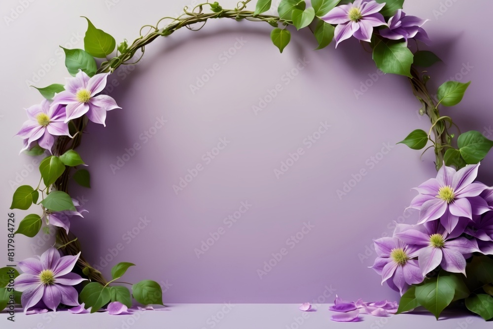 Fototapeta premium Beautiful abstract background of clematis flowers