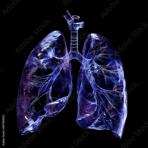 Humen lung  x-ray film on a dark  background, Healthcare and medicine concept.