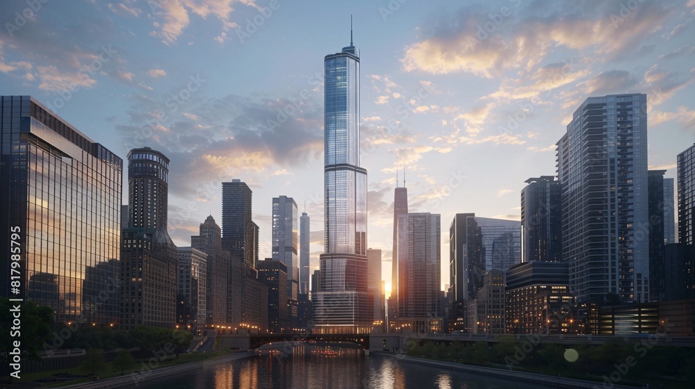 Fototapeta premium view of the city