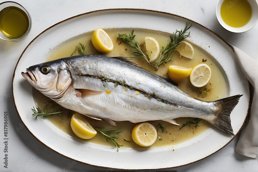 fish with lemon, cooked fish with milk gravy fish with lemon, cooked fish with milk gravy
