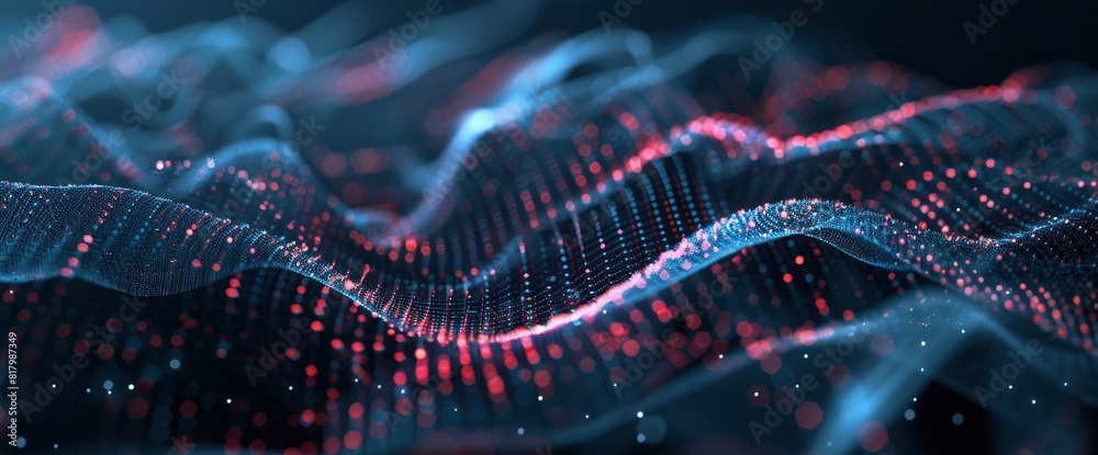 Technology Abstract, Neural Network Waves, Technology Abstract Background Technology Abstract, Neural Network Waves, Technology Abstract Background