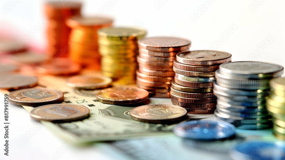 Photo realistic financial cash flow chart on white background budgeting and economic trends ideal for finance, business concept Photo realistic financial cash flow chart on white background budgeting and economic trends ideal for finance, business concept