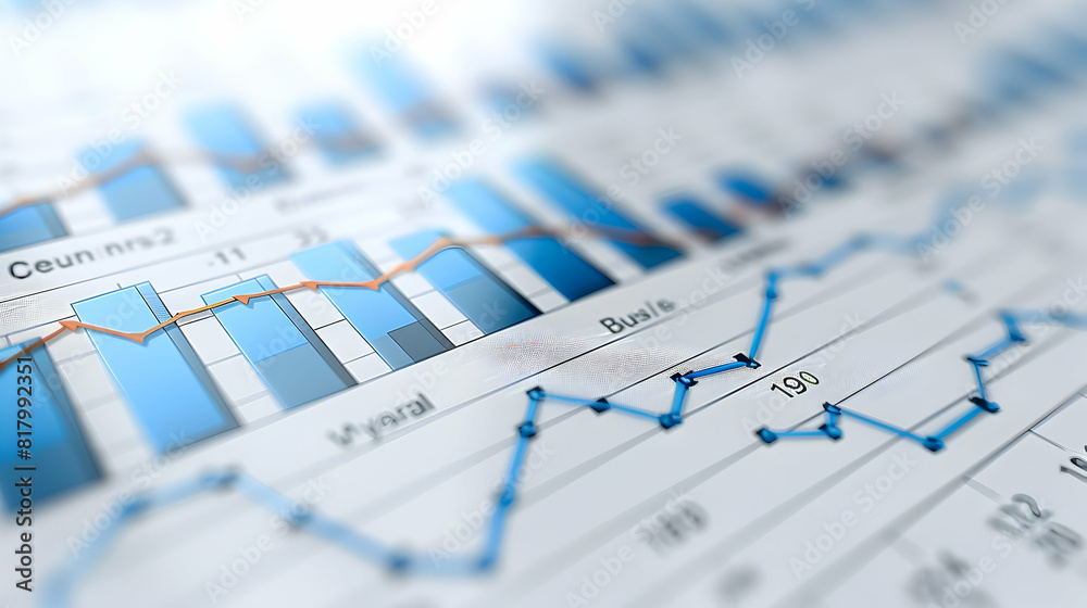 Photo realistic Financial growth chart isolated on white bg representing investment, economy trends. Ideal for finance, business themes. Photo Stock Concept Photo realistic Financial growth chart isolated on white bg representing investment, economy trends. Ideal for finance, business themes. Photo Stock Concept