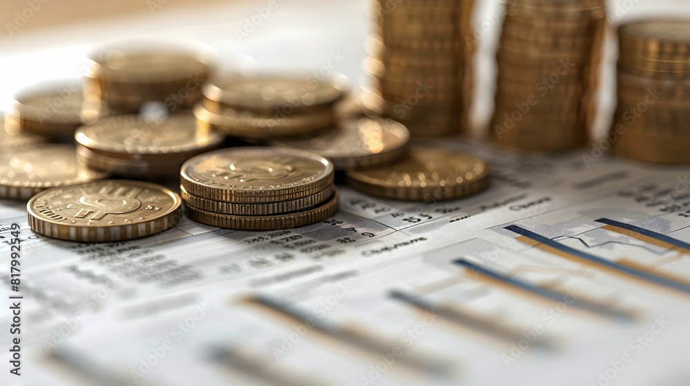 Photo realistic Financial Income Report on White Background Financial Analysis, Investment, Economic Growth, Finance and Business Themed Content Photo realistic Financial Income Report on White Background Financial Analysis, Investment, Economic Growth, Finance and Business Themed Content