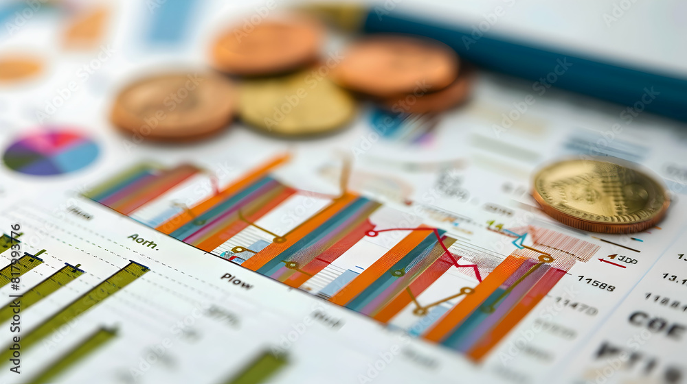Financial Savings Chart: Detailed and Realistic Image for Money Management and Planning Goals on White Background Ideal for Finance and Savings Content Financial Savings Chart: Detailed and Realistic Image for Money Management and Planning Goals on White Background Ideal for Finance and Savings Content