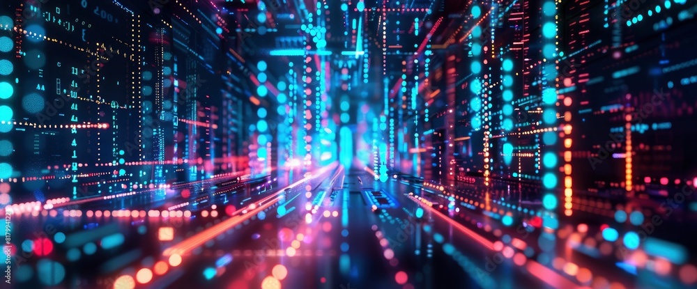 Technology Abstract, Digital Neural Streams, Technology Abstract Background Technology Abstract, Digital Neural Streams, Technology Abstract Background