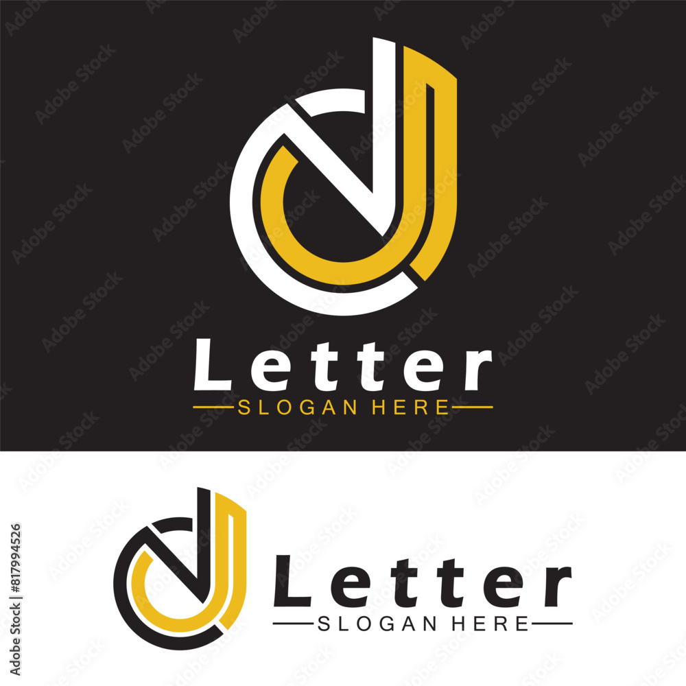Alphabet letters monogram logo DN, ND, D and N, elegant and Professional letter icon design Alphabet letters monogram logo DN, ND, D and N, elegant and Professional letter icon design