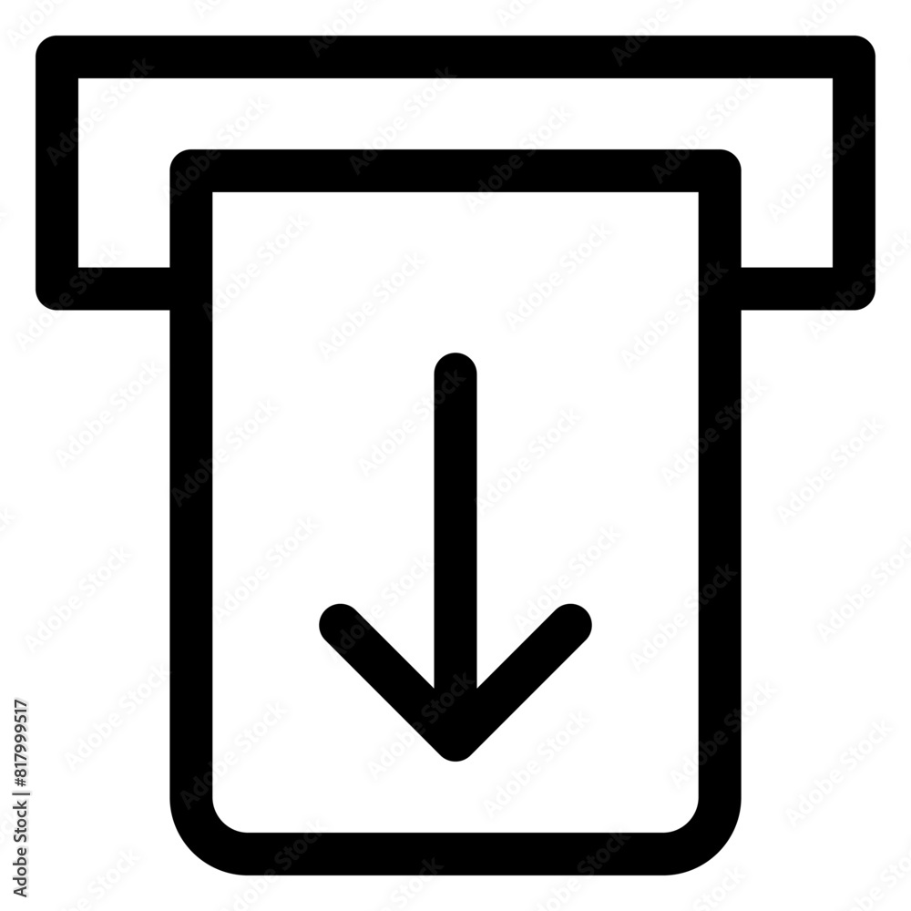 withdrawal line icon isolated on white background withdrawal line icon isolated on white background