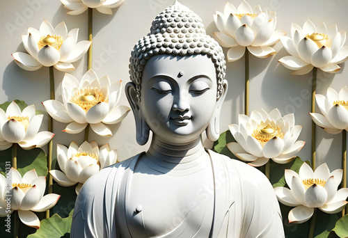 Buddha holding a lotus