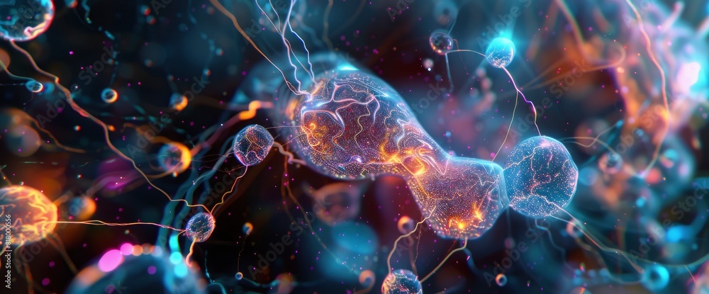 Technology Abstract, Neural Data Fractals, Technology Abstract Background Technology Abstract, Neural Data Fractals, Technology Abstract Background