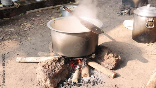 pork curry,  Hunglei Curry, Cook in a large pot. for making merit.  photo