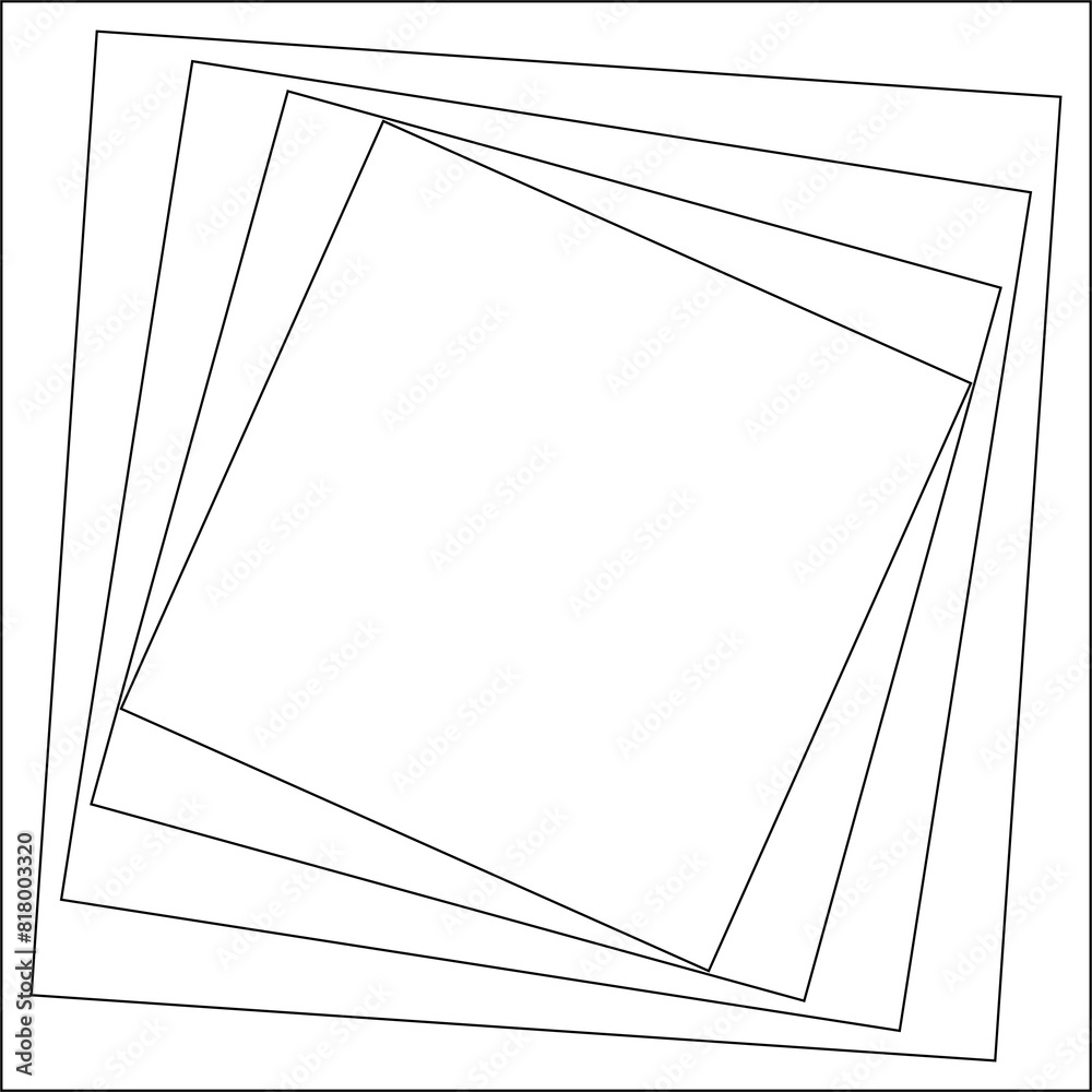 Fototapeta premium Square swirl icon. Geometric element