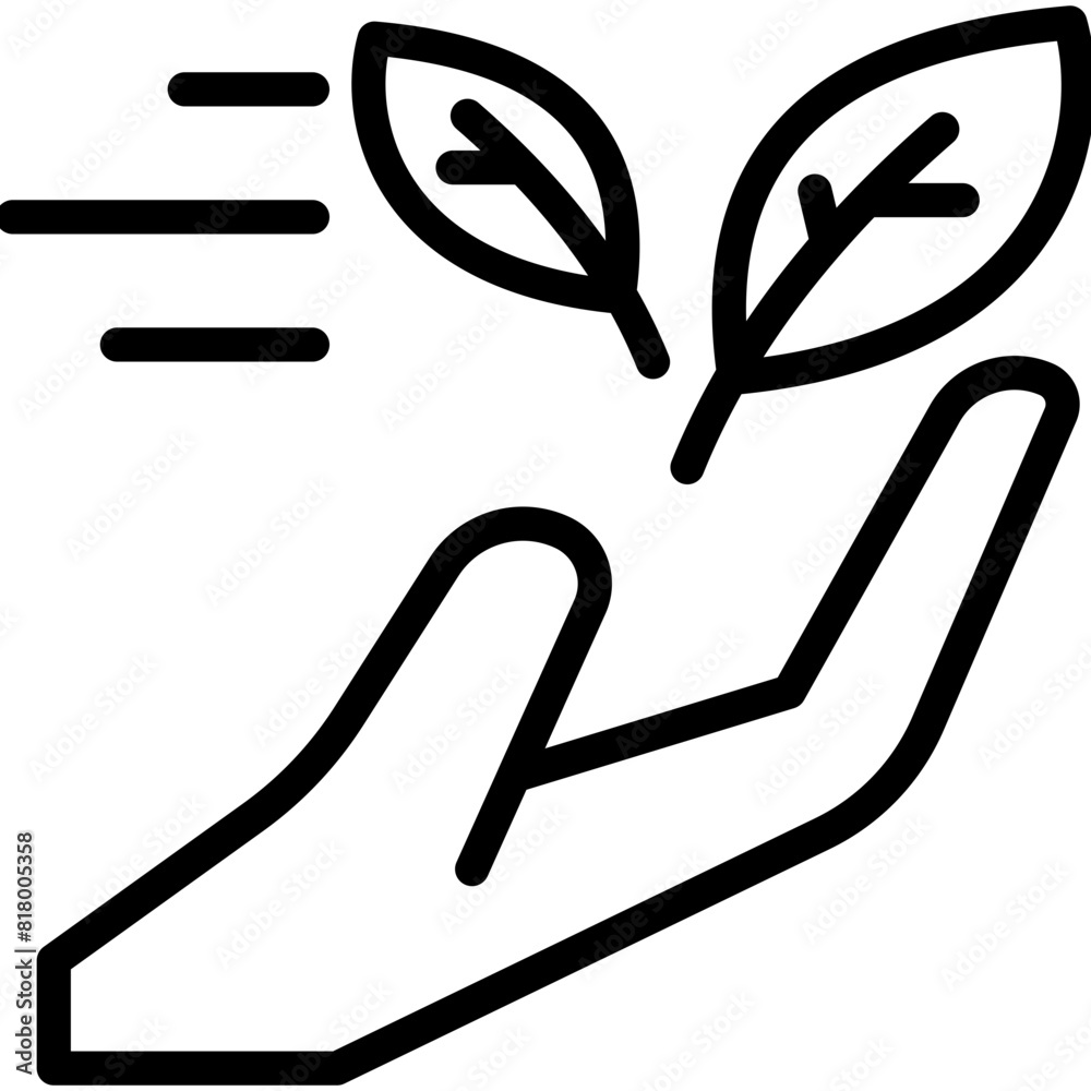 Obraz premium hand line icon
