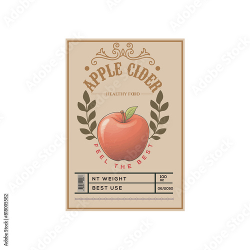 apple cider label, cider label design, Apple Cider template vector, apple engraving, hard cider
