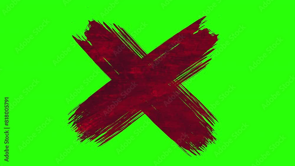 Abstract Red Cross Pattern Vidéo Stock Abstract red cross painted by wide brush strokes on white ...