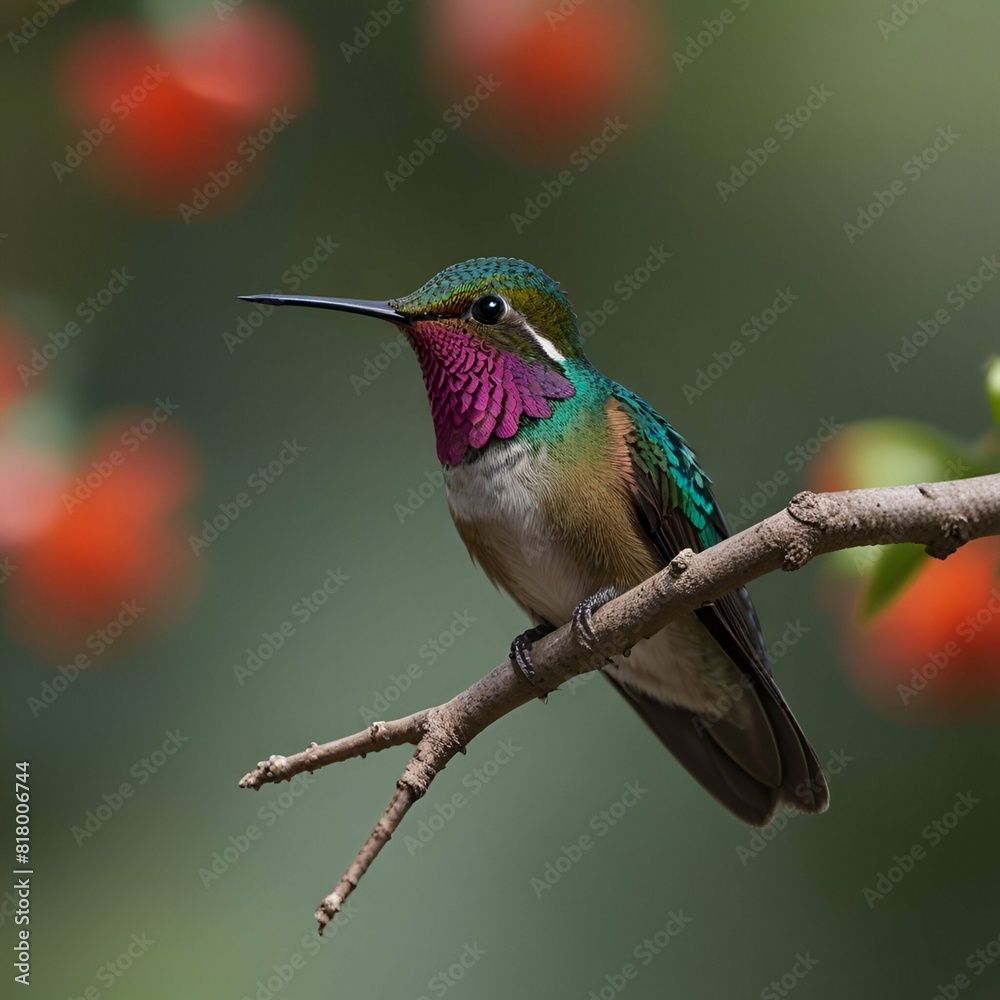 hummingbird on a branch, a graceful humming bird hummingbird on a branch, a graceful humming bird