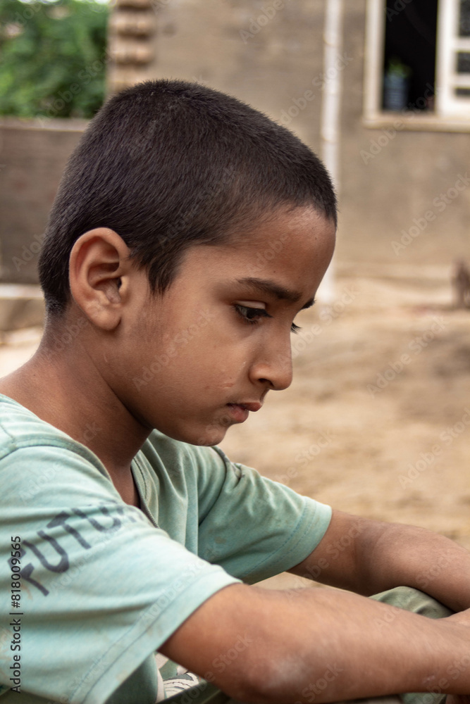 depressed war torn immigrant orphan sitting depressed war torn immigrant orphan sitting